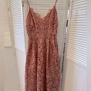 ASTR pink eyelet dress